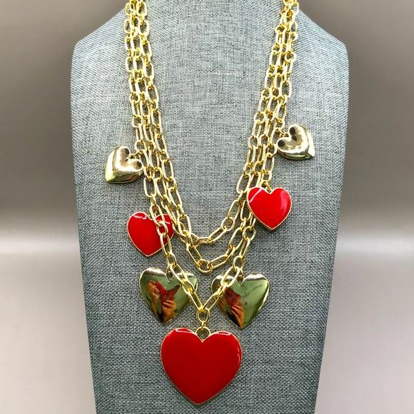 Thalia Sodi Jewelry - Thalia Sodi Gold-Tone and Red Heart Layered Necklace